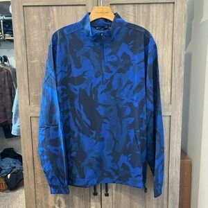 NWT Scales Golf quarter zip‎ pullover jacket frigate Blue Camo medium